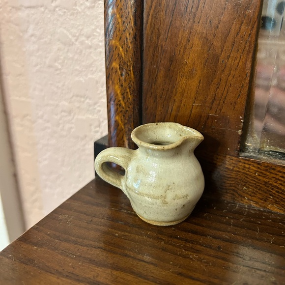Rustic Cream Ceramic Mini Pitcher - Picture 2 of 4